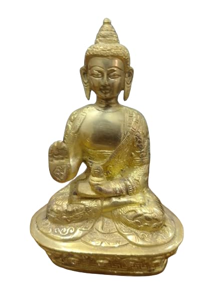 Arisers Gautama Buddha Bhagwan Sitting Base Brass Panchdhatu Polished Buddha Bhagwan Home Temple Pooja Buddha Bhagwan Gift Type Buddha Bhagwan