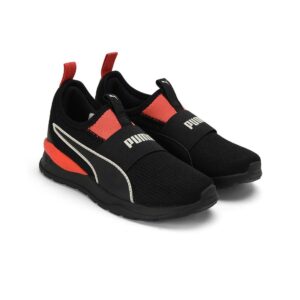 PUMA Lace Sneakers For Boys & Girls  (Black)