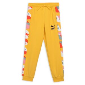 PUMA Track Pant For Boys  (Yellow, Pack of 1)