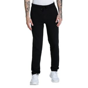 PUMA Zippered Sweatpants FL Men Solid Black Track Pants