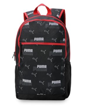 Puma Unisex-Adult Cat Backpack v2, Black-Rickie Orange