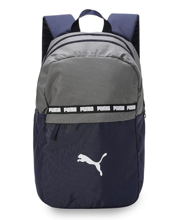 Puma Unisex-Adult Colorblock Backpack, Navy-Cast Iron