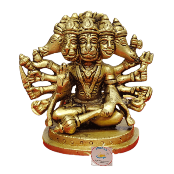 ARISERS Panchmukhi Hanuman Idol Statue for Home and Office Decor Hanuman Ji Bajrang Bali Ki Murti for Home and Office Temple