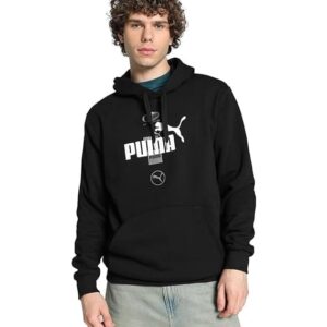 Puma Cotton Blend Men Hooded Neck Sweatshirt