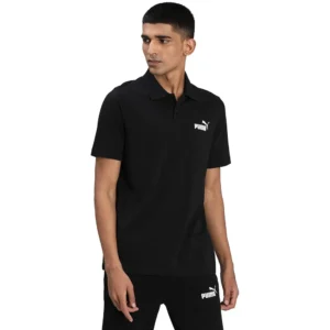 Puma Men's Solid Regular Fit T-Shirt Black