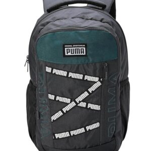 Puma Unisex-Adult TapeColorblock Backpack, Charcoal Gray